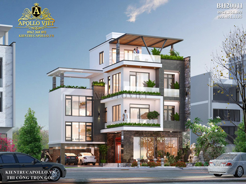 Biệt thự 3 tầng Hiện đại  hợp phong thủy tại Ninh Bình BH20011