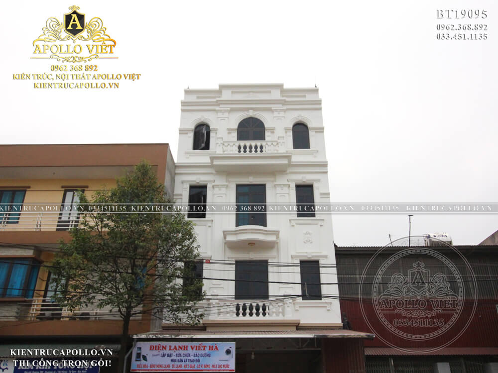 Nhà phố Tân cổ điển 4 tầng mặt tiền 7m tối ưu công năng ở Bắc Ninh