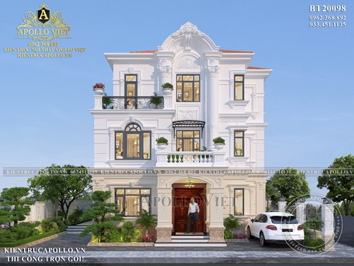 Biệt thự 3 tầng “lột xác” sau cải tạo theo phong cách châu Âu BT20098