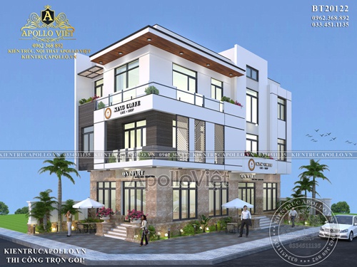 Khám phá mẫu Biệt thự Hiện đại 3 tầng kết hợp độc đáo BT20122