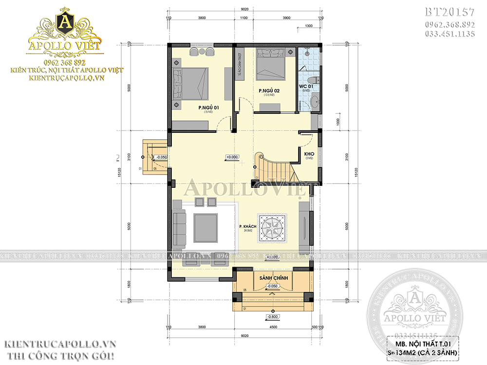 mau-thiet-ke-biet-thu-dep-2-tang-tan-co-dien-4-phong-ngu-6 