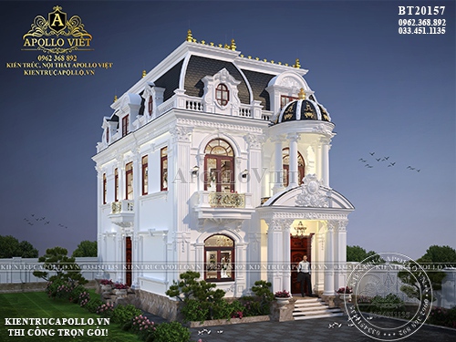 Cực phẩm Mẫu Biệt thự 2 tầng Tân cổ điển 4 phòng ngủ BT20157