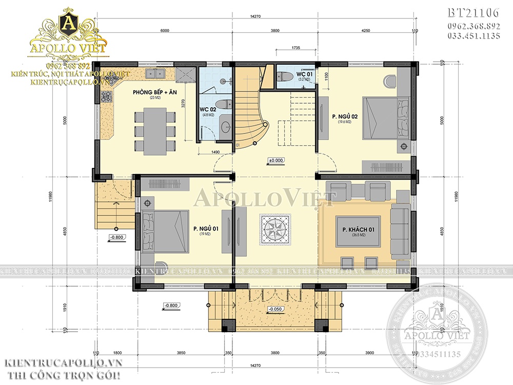 ban-ve-mat-bang-cong-nang-tang-1-mau-thiet-ke-biet-thu-2-tang-tan-co-dien-mat-tien-14m-dep