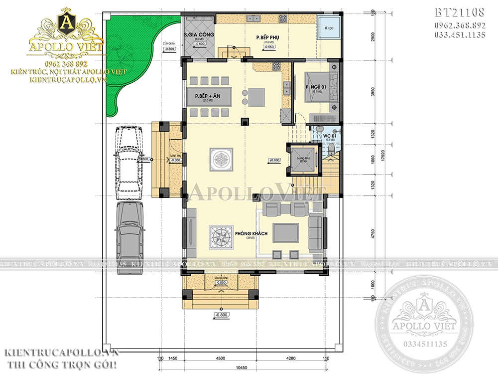 mat-bang-cong-nang-tang-1-mau-thiet-ke-biet-thu-3-tang-tan-co-dien-mat-tien-10m