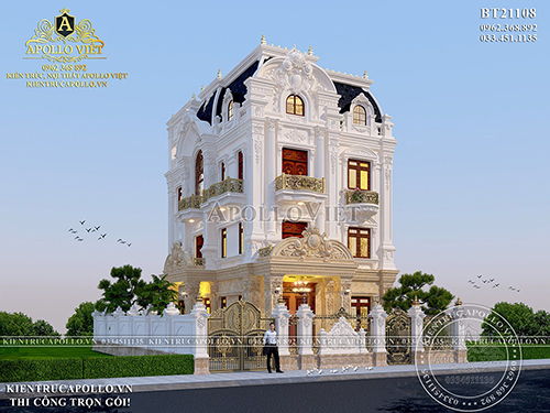 Cực hot Biệt thự 3 tầng Tân cổ điển mặt tiền 10m siêu sang BT21108