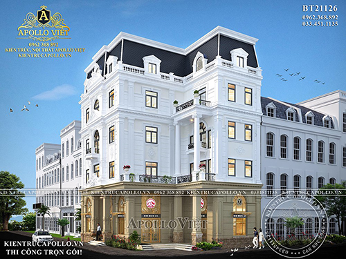 Chiêm ngưỡng biệt thự kết hợp kinh doanh Tân cổ điển đẹp BT21126