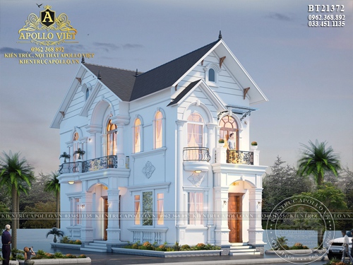 Mẫu nhà mái thái 2 tầng đẹp nhất Hải Dương BT21372