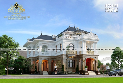 Mẫu Biệt thự vườn mái Nhật đẹp cuốn hút ở Bắc Giang BT21378