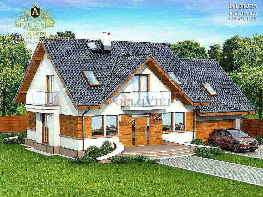 Thiết kế biệt thự 1 tầng đẹp đẳng cấp BT21225