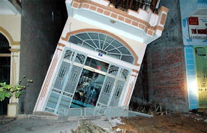 Như thế nào là Nhà nghiêng lún nguy hiểm? Nguyên nhân và Giải pháp xử lý nhà bị nghiêng lún