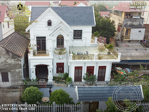 Cập nhật Biệt thự mái Thái 2 tầng chữ L thanh lịch BT20020