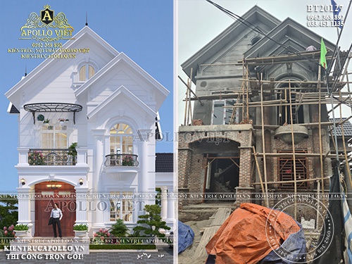 Cập nhật công trình Biệt thự 2 tầng mái Thái ở Hưng Yên BT20127