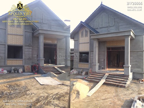 Công trình Biệt thự nhà vườn 1 tầng tại Hải Dương BV20006