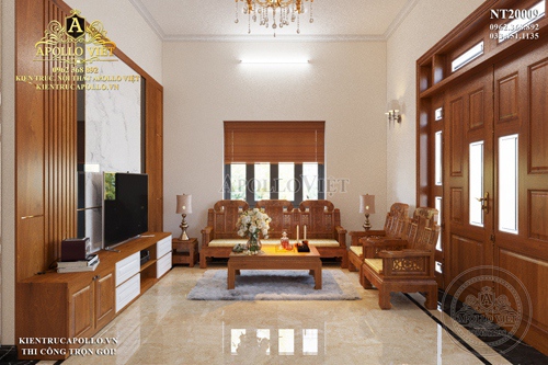 Hé lộ thiết kế nội thất nhà vườn 1 tầng tại Hải Dương NT20009