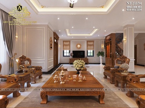 Thiết kế nội thất biệt thự tân cổ điển mang thương hiệu Apollo Việt NT21134