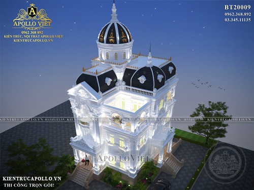 Bật mí cách thi công mái cong và tum chóp của Kiến trúc Tân cổ điển