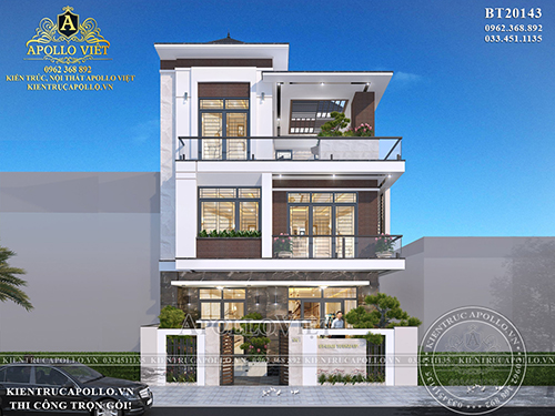 Mẫu thiết kế biệt thự hiện đại 4 tầng - Chị Bình, Quảng Ninh