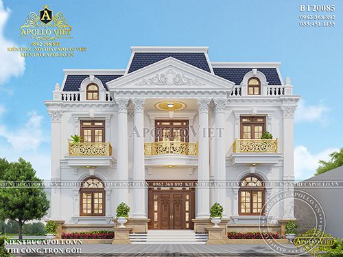 Ngắm nhìn Mẫu Biệt thự 2 tầng 1 tum sang trọng BT20085