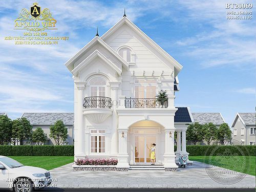 Vẻ đẹp mẫu Biệt thự Tân cổ điển kết hợp mái Thái BT20069