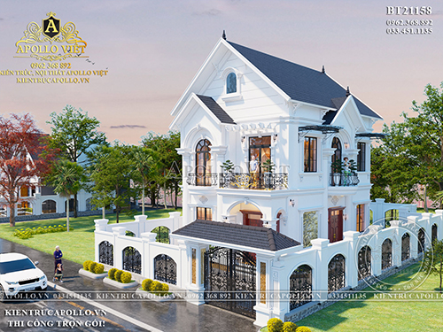 Mẫu Thiết kế nhà mái Thái 2 tầng 4 phòng ngủ tìm nhiều nhất BT21158