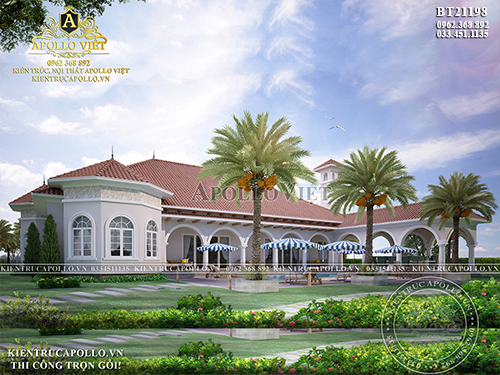 “Say đắm” với mẫu biệt thự 1 tầng đẹp Địa Trung Hải BT21198