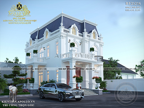 Ngắm nhìn nét đẹp Tân cổ điển của căn biệt thự 2 tầng BT21216