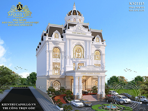 Mẫu thiết kế Nhà Hàng Tiệc Cưới Tân cổ điển đẹp nhất KS21115