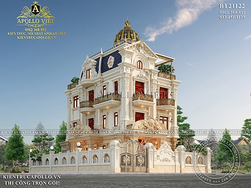 Ngắm nhìn vẻ đẹp của mẫu lâu đài mini 3 tầng Tân cổ điển BT21122