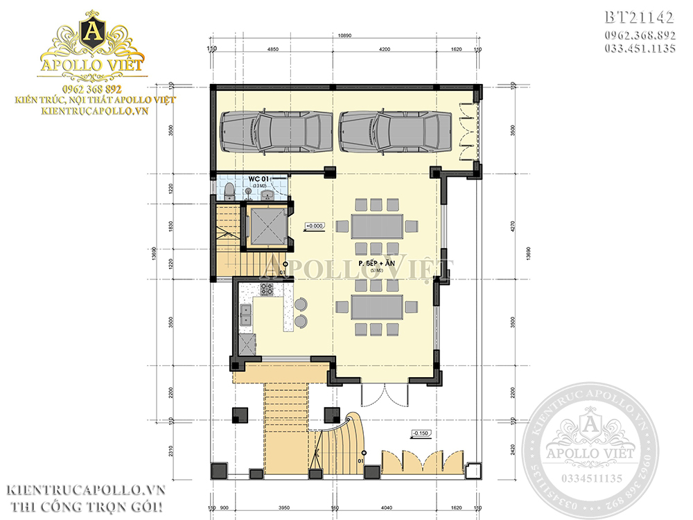 cong-nang-mat-bang-tang-1-mau-nha-3-tang-tan-co-dien