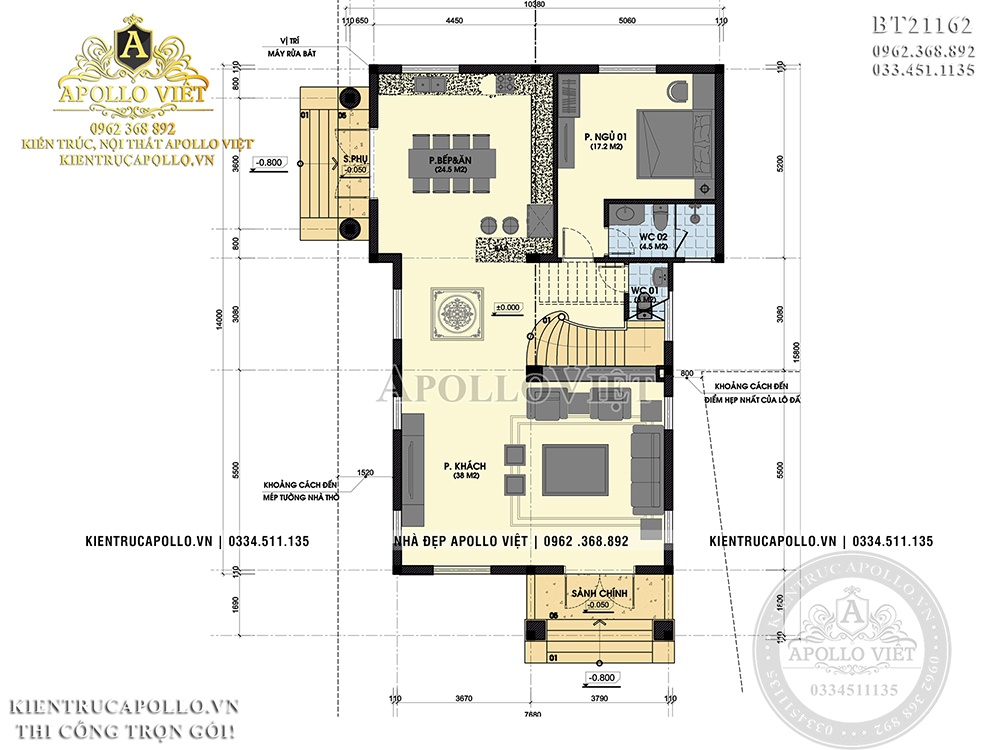 mat-bang-cong-nang-tang-1-mau-thiet-ke-nha-2-tang-mai-nhat-dep-tan-co-dien