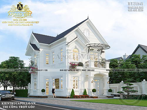 Sống xanh với mẫu thiết kế biệt thự nhà vườn 2 tầng BT21341