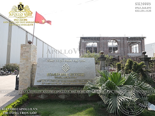 Công trình showroom trưng bày đá 2 tầng Tân cổ điển SR20005