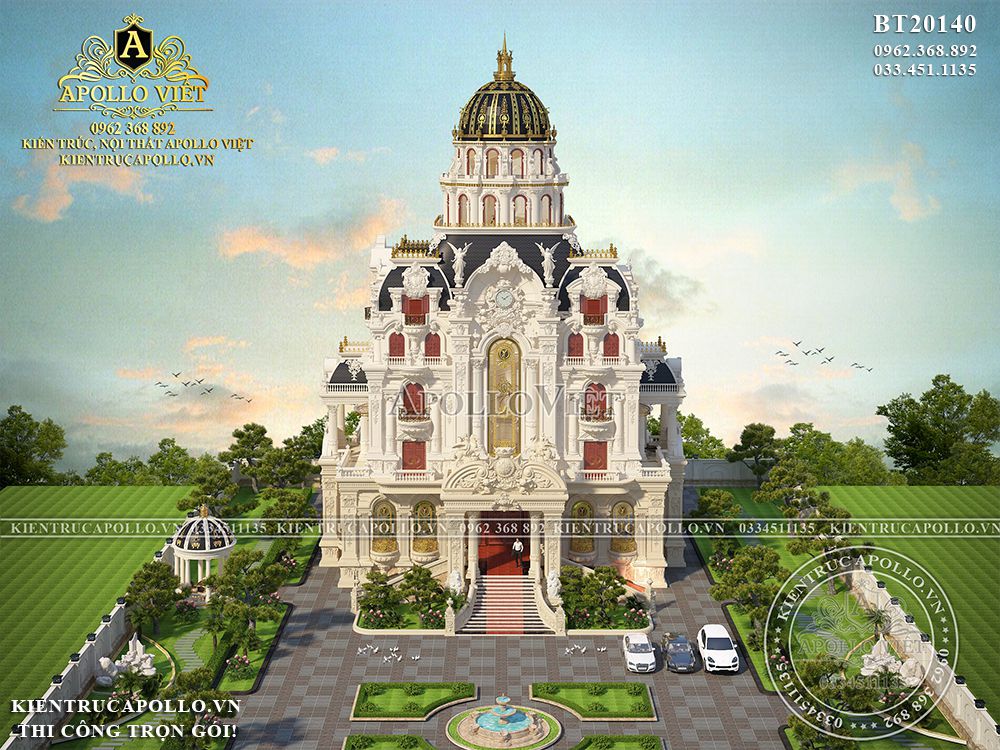Biệt-thự-Lâu-đài-cổ-điển-3-tầng-1-tum-kết-hợp-văn-phòng-làm-việc-8
