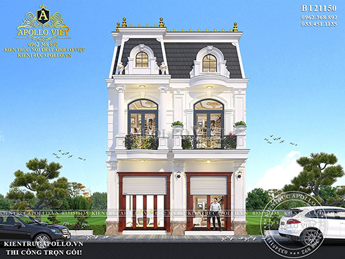 Mãn nhãn với thiết kế nhà biệt thự tân cổ điển 2 tầng BT21150