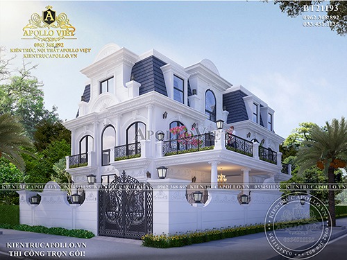 Cực hot mẫu biệt thự tân cổ điển 2 tầng đẹp BT21193