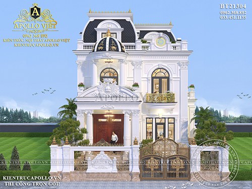 Mê mẩn mẫu Nhà Biệt thự 2 tầng 3 phòng ngủ được xây nhiều nhất BT21304