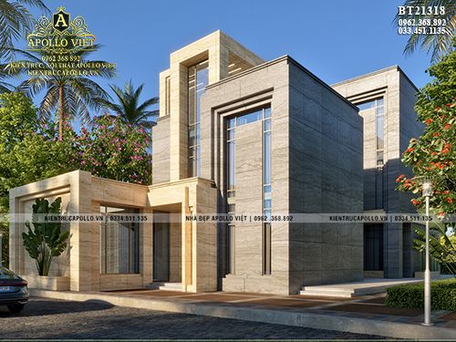 Say đắm mẫu thiết kế biệt thự hiện đại đẹp mặt tiền 10m BT21318