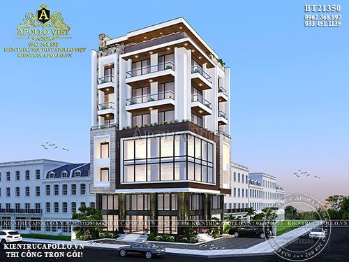 Ấn tượng với mẫu thiết kế kiến trúc khách sạn đẹp hiện đại BT21350