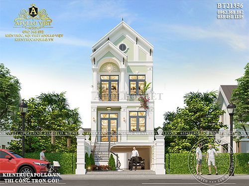 Chiêm ngưỡng mẫu nhà lô phố tân cổ điển đẹp nhất tại Hưng Yên BT21356