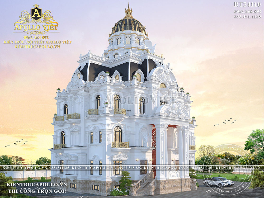 Khám phá thiết kế lâu đài tân cổ điển nguy nga, mỹ lệ BT24110