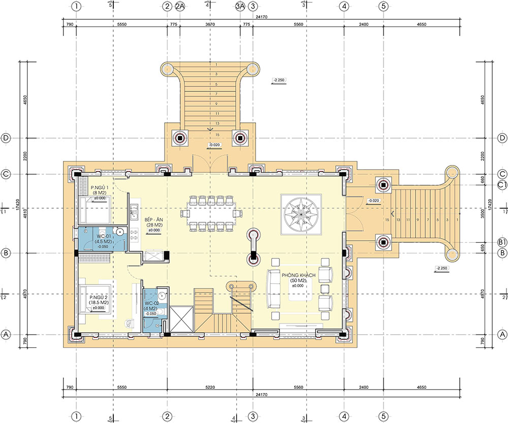 Mẫu biệt thự lâu đài tân cổ điển đẹp mê hồn đẳng cấp tại Nghệ An BT24112