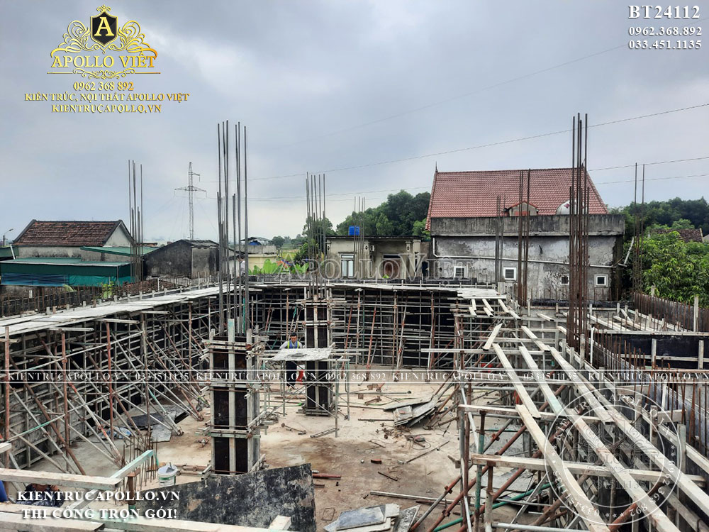 Mẫu biệt thự lâu đài tân cổ điển đẹp mê hồn đẳng cấp tại Nghệ An BT24112