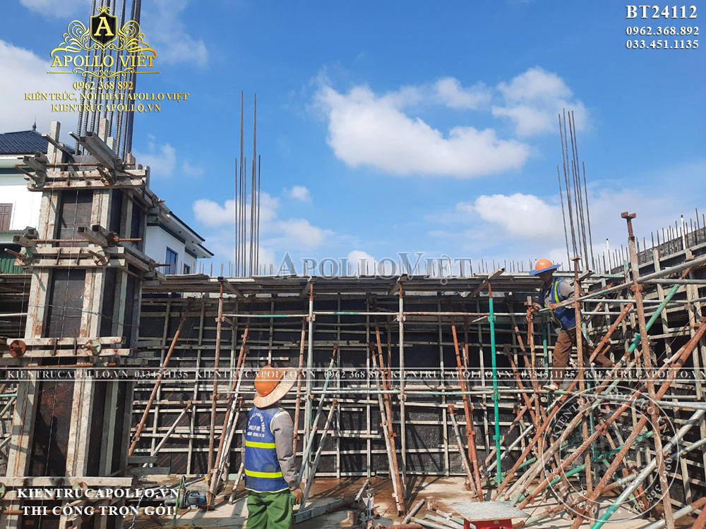 Mẫu biệt thự lâu đài tân cổ điển đẹp mê hồn đẳng cấp tại Nghệ An BT24112