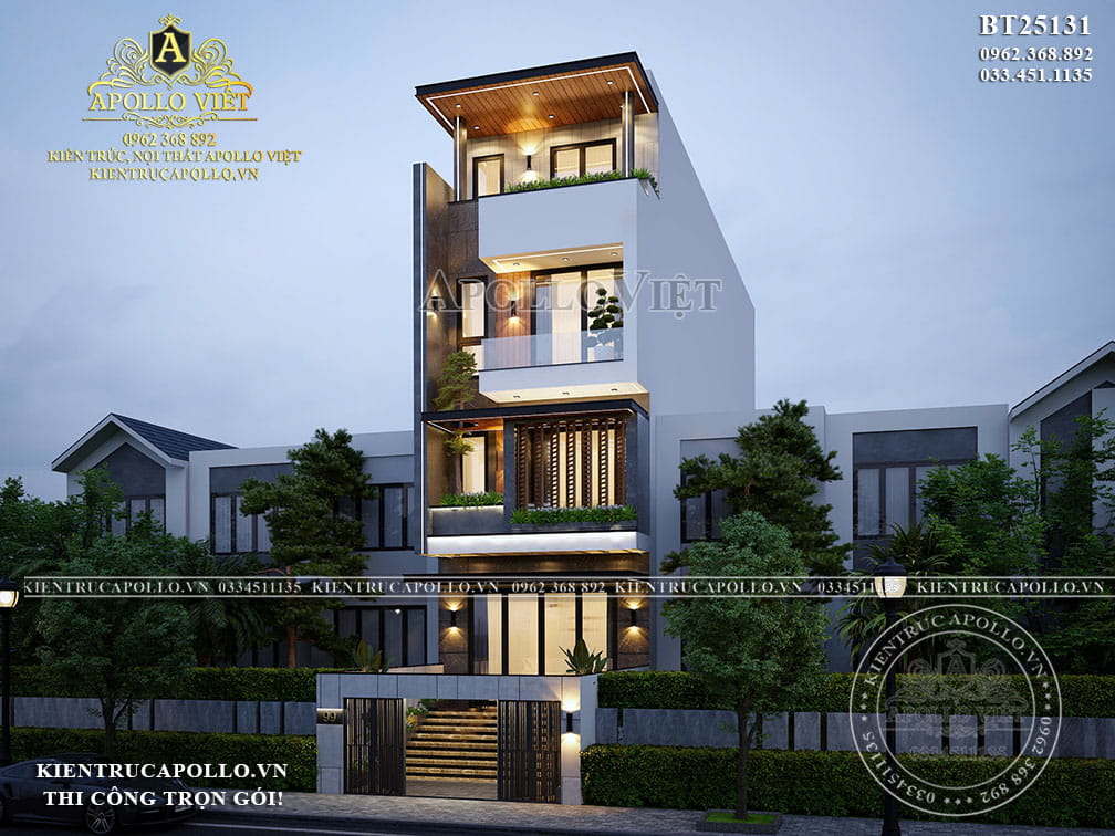 Khám phá Biệt thự hiện đại 5 tầng tinh tế BT25131