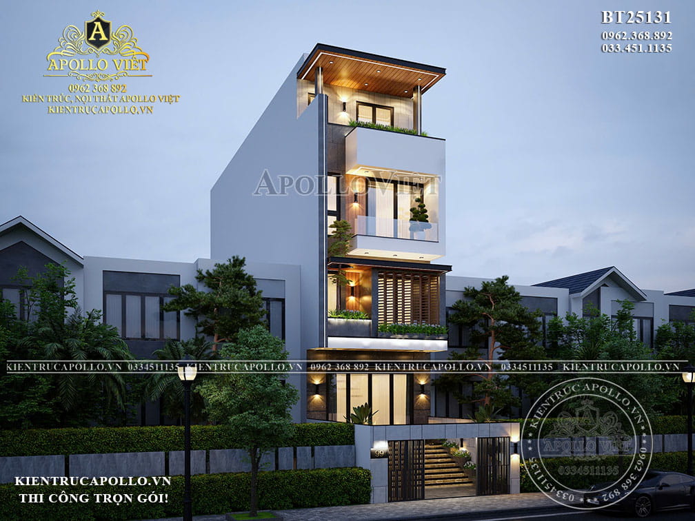 Khám phá Biệt thự hiện đại 5 tầng tinh tế BT25131