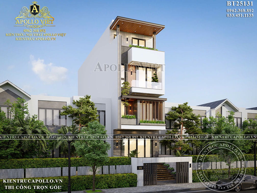 Khám phá Biệt thự hiện đại 5 tầng tinh tế BT25131