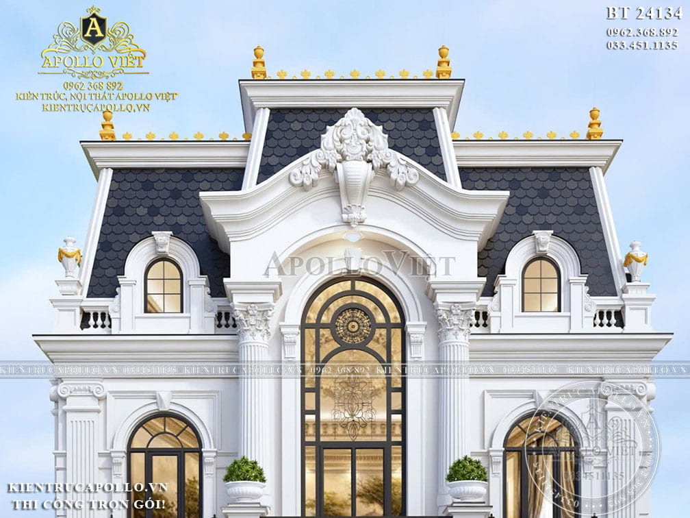 Tinh hoa kiến trúc hội tụ trong mẫu biệt thự tân cổ điển tại Bắc Ninh BT24132