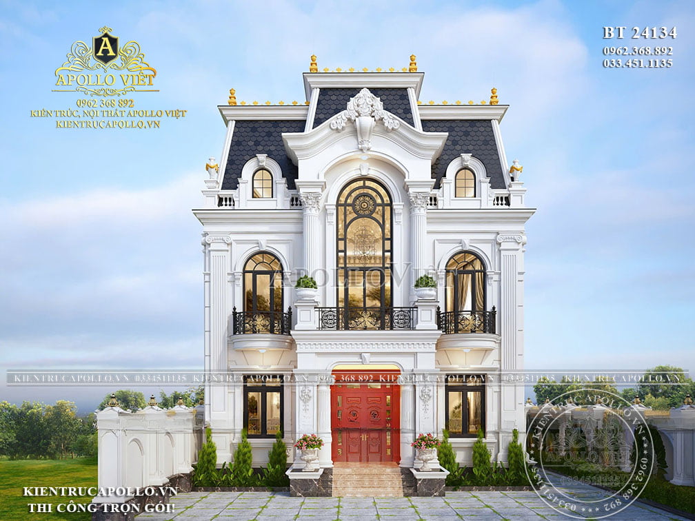 Tinh hoa kiến trúc hội tụ trong mẫu biệt thự tân cổ điển tại Bắc Ninh BT24132