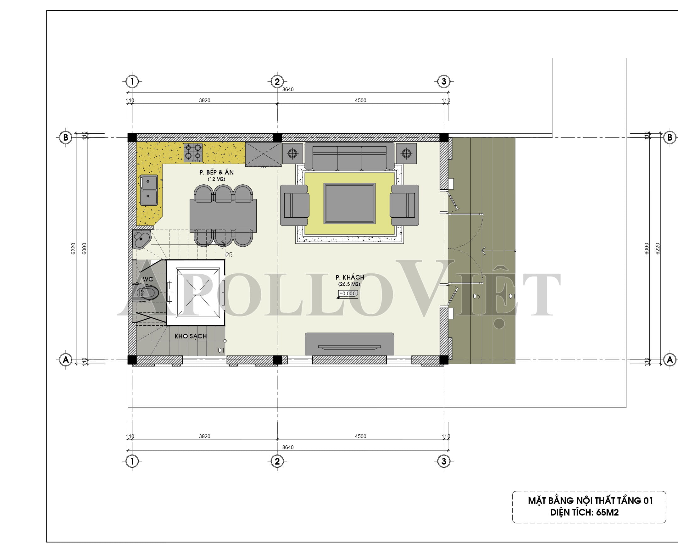 Trọn Bộ Thiết Kế Biệt Thự Phố Tân Cổ Điển 3 Tầng 1 Tum Trắng – Đẹp Như Mơ BT24139