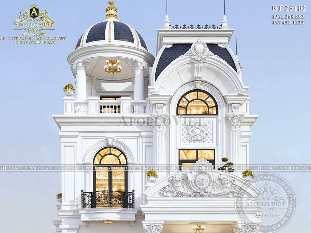 Chiêm Ngưỡng Mẫu Biệt Thự 2 Tầng 1 Tum Tân Cổ Điển Đẹp Tại Hải Phòng BT25102